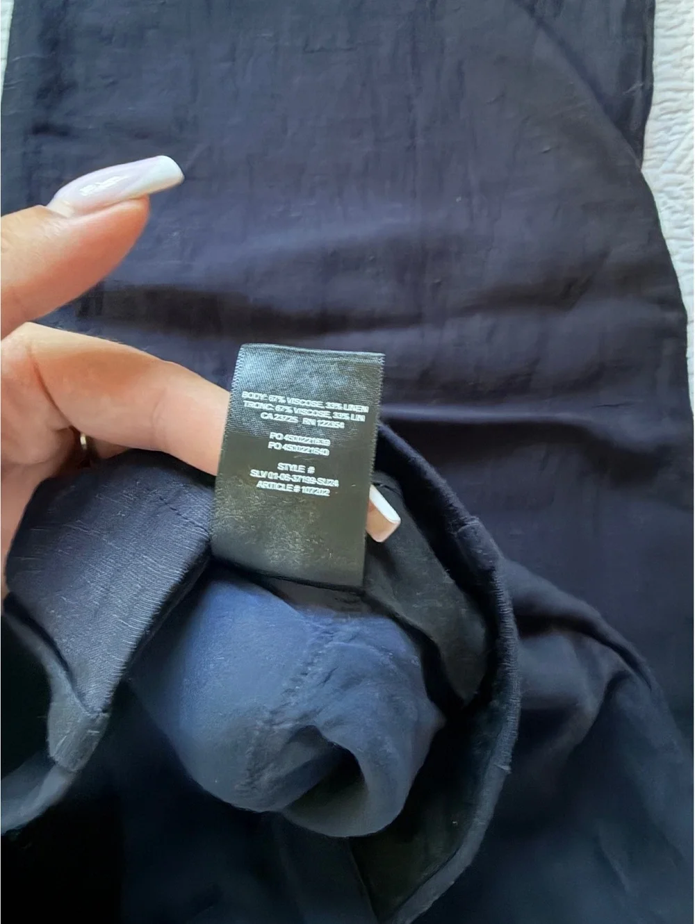 Aritzia Babaton Black Linen Blend Wide Leg Pants Size 4